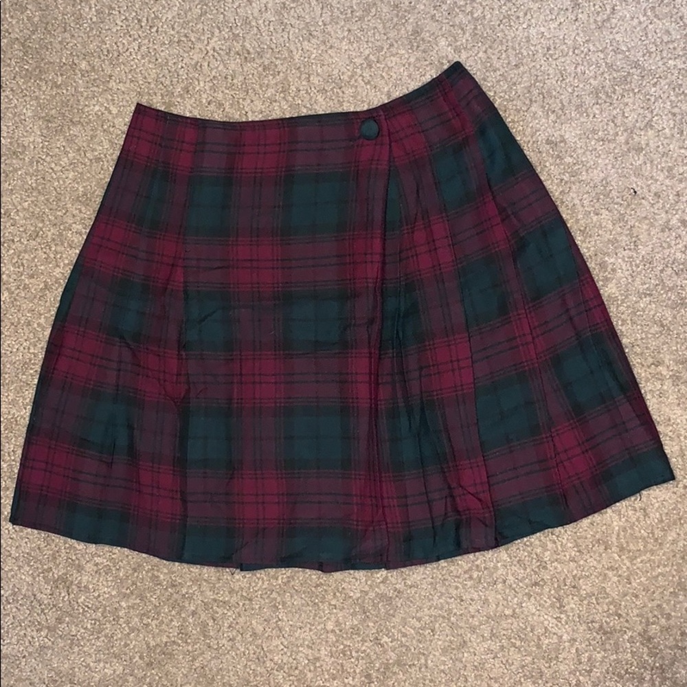 Plaid mini skirt